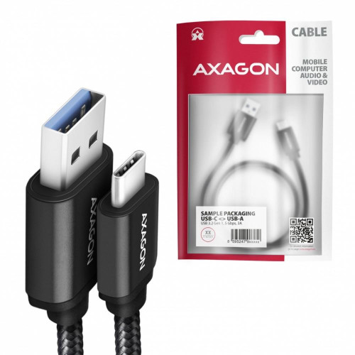 BUCM3-AM20AB Kabel USB-C - USB-A 3.2 Gen 1, 2m, 3A, ALU, oplot, czarny-7905268
