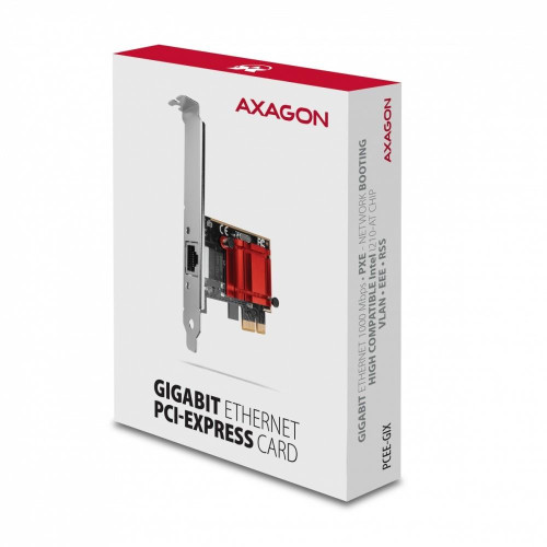 PCEE-GIX Karta sieciowa PCIe 1x Gigabit Ethernet port (RJ-45), Intel i210AT, PXE, SP & LP-7905355