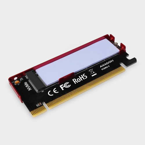 PCEM2-S Adapter wewnętrzny PCIe x16, 1x M.2 NVMe M-key slot aluminiowa osłona-7905404