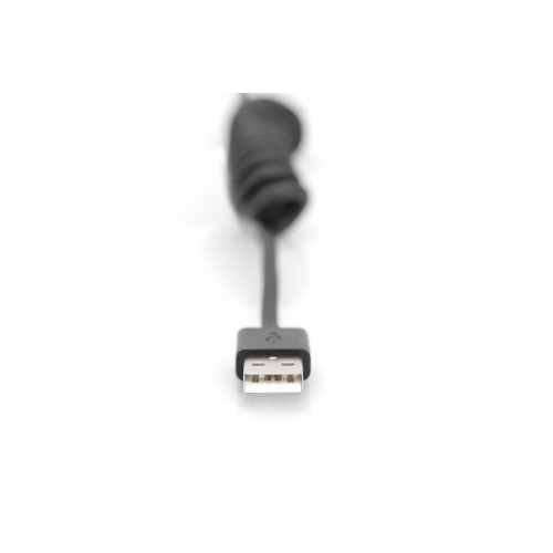 Kabel spiralny USB A/USB C, USB 2.0, PD 60W, max. 1m Czarny-7906496