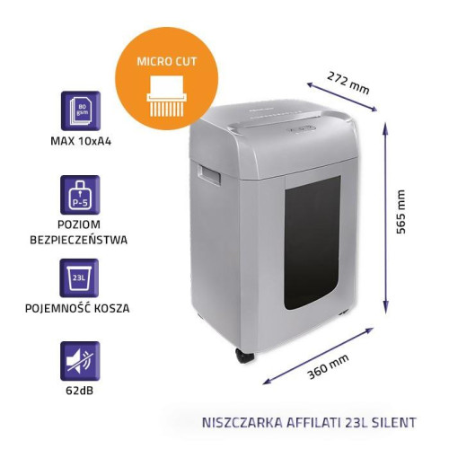 Niszczarka AFFILATI 23L Silent | Micro cut -7907291