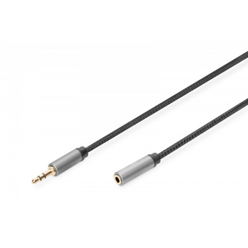 Kabel przedłużający audio MiniJack Stereo Typ 3.5mm/3.5mm M/Ż nylon 1m-7907885
