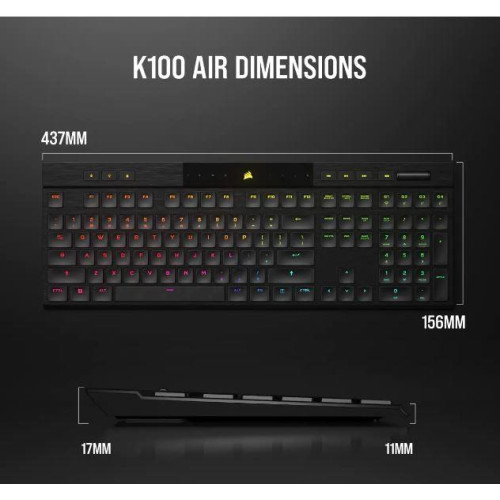 Klawiatura K100 RGB Air Wireless Ultra Thin Cherry MX -7909900