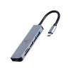 Adapter wieloportowy USB-C 6w1, HDMI, USB 3.1, USB 2.0x2, czytnik kart-7910231