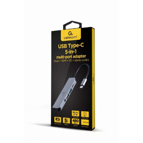 Adapter USB-C 5w1, PD, HDMI, Audio, USB 3.1, USB 2.0-7910226