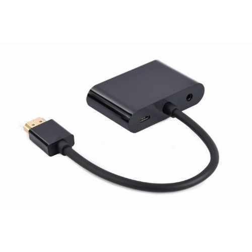 Adapter HDMI męski do HDMI żeński + VGA żeński z audio i dodatkowym portem zasilania-7910247