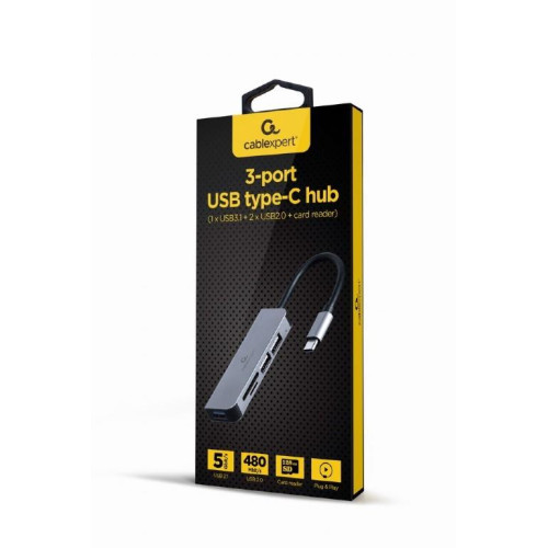 Hub 3-portowy USB-C, USB 2.0x2, USB 3.0, czytnik kart-7910313