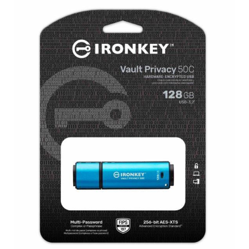 Pendrive 128GB IronKey Vault Privacy 50C AES-256 FIPS-197-7912653