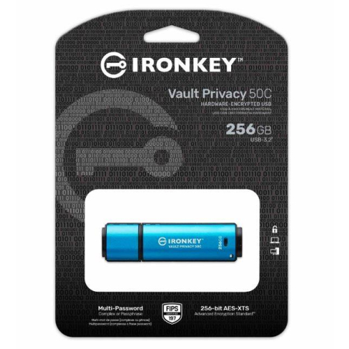 Pendrive 256GB IronKey Vault Privacy 50C AES-256 FIPS-197-7912656