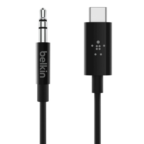 Adapter przejsciówka USB-C do 3,5mm Audio 0,9m czarny-791434