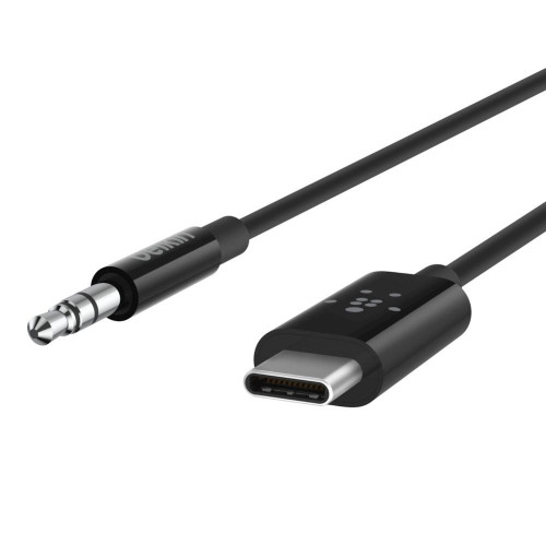Adapter przejsciówka USB-C do 3,5mm Audio 0,9m czarny-791435