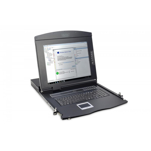 Konsola 17 LCD z touchpad KVM 8 portów 1U komplet kabli (8xDS-19231) klawiatura US-797503