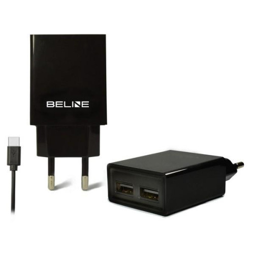 Ładowarka sieciowa 2xUSB + USB-C 2A czarna-798059