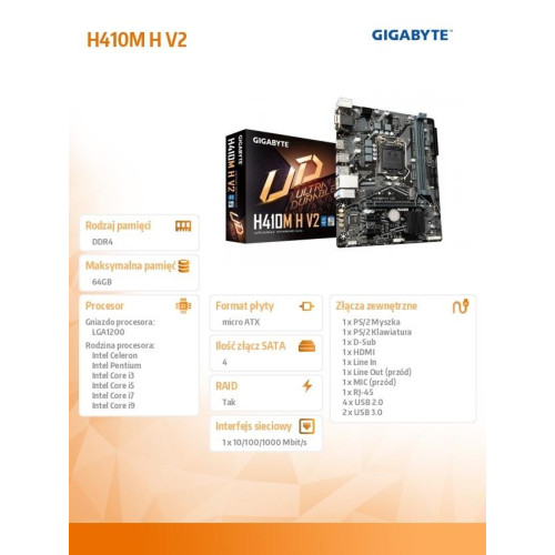 Płyta główna H410M H V2 s1200 2DDR4 HDMI/D-SUB M.2 mATX-7999741