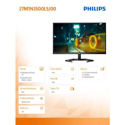 Monitor 27M1N3500LS 27 cali VA 144Hz HDMIx2 DP Głośniki-8000326