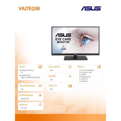 Monitor 27 cali VA27EQSB IPS-8000969