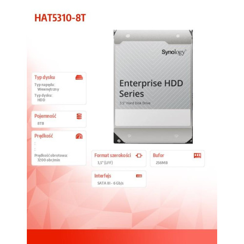 Dysk HDD SATA 8TB HAT5310-8T 3,5
