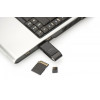 Czytnik kart 2-portowy USB 2.0 HighSpeed SD/Micro SD, kompaktowy, czarny-803327