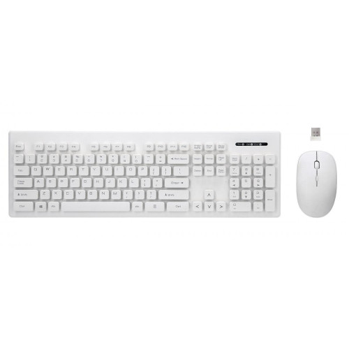 Zestaw bezprzewodowy Whiterun klawiatura+mysz, kolor biały, technologia bezprzewodowa 2,4Ghz-804152