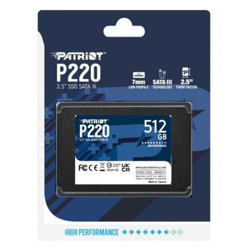 SSD PATRIOT P220 512GB SATA3 2,5