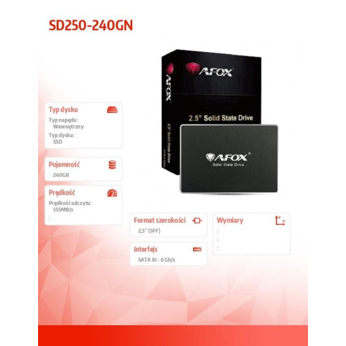 Dysk SSD - 240GB TLC 555 MB/s -8062250