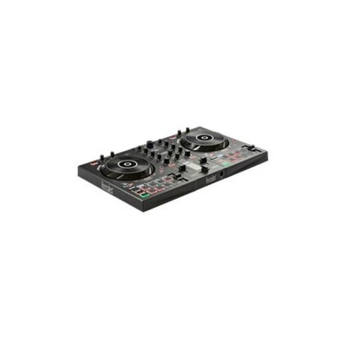 Konsola DJ Inpuls 300, kontroler DJ ze złączem USB, 2 ścieżki, 16 padów i karta dźwiękowa, oprogramowanie i samouczki w