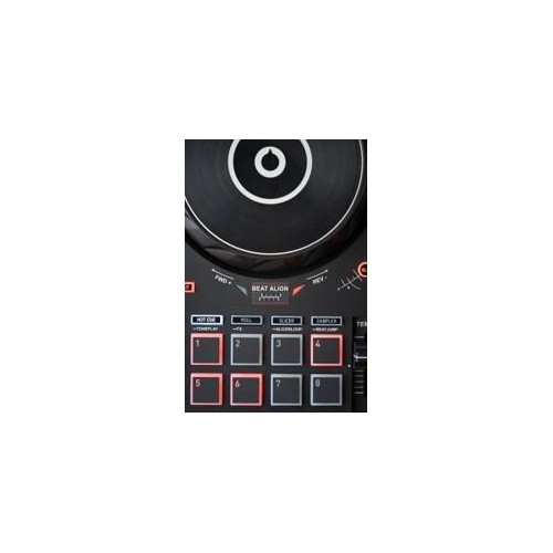 Konsola DJ Inpuls 300, kontroler DJ ze złączem USB, 2 ścieżki, 16 padów i karta dźwiękowa, oprogramowanie i samouczki w zestawie-808061