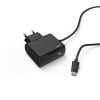 Ładowarka sieciowa micro USB 230V 2.4A, czarna -809538