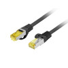 Patchcord kat.6a S/FTP LSZH CU 0.25m fluke passed czarny-8100622