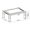 TECHLY STOLIK PODSTAWKA POD MONITOR Z REGULACJĄ WY-8111333