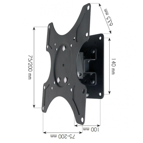 TECHLY UCHWYT ŚCIENNY TV LED/LCD 17-37 CALI 25KG O-8111393