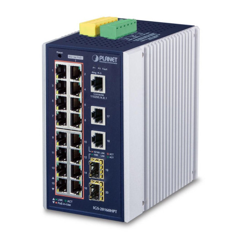 Switch PLANET IGS-20160HPT 16xPoE 2xSFP-8117109