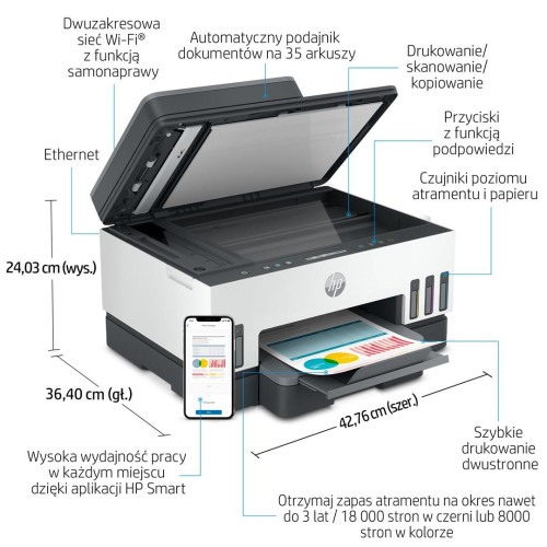 URZĄDZ. WIELOF. HP Smart Tank 750 All-in-One 6UU47A-8177055