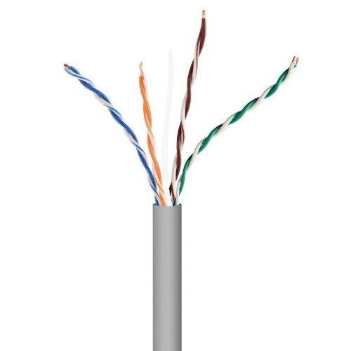 Kabel UTP drut kat. 5e (CCA) 305m szary-8179657