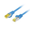 Patchcord kat.6a S/FTP LSZH CU 0.25m niebieski fluke-8182546