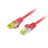 Patchcord kat.6a S/FTP LSZH CU 0.5m czerwony fluke -8182601