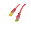 Patchcord kat.6a S/FTP LSZH CU 0.5m czerwony fluke -8182603