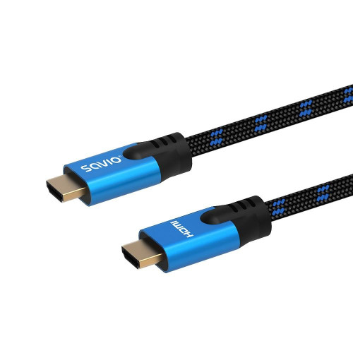 Kabel HDMI (M) v2.1, 1,8m, 8K, miedź, niebiesko-czarny, złote końcówki, ethernet/3D, CL-142-8181227