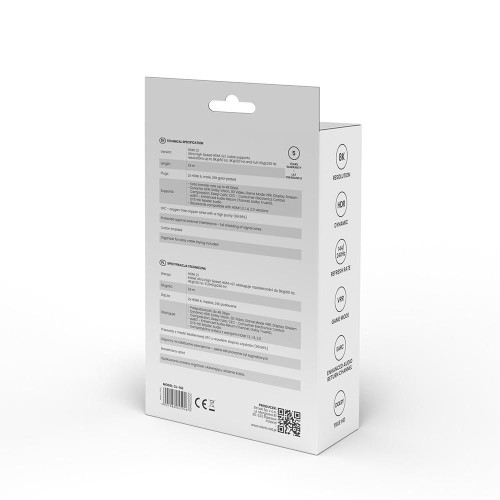 Kabel HDMI (M) v2.1, 1,8m, 8K, miedź, niebiesko-czarny, złote końcówki, ethernet/3D, CL-142-8181230