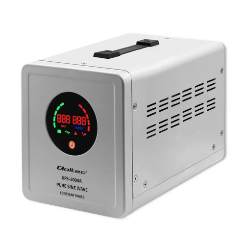 Zasilacz awaryjny UPS Pure Sine Wave | 500VA | 350W | Stała faza | Szary -8181862