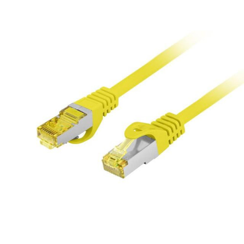 Patchcord kat.6a S/FTP LSZH CU 0.25m żółty fluke -8182582