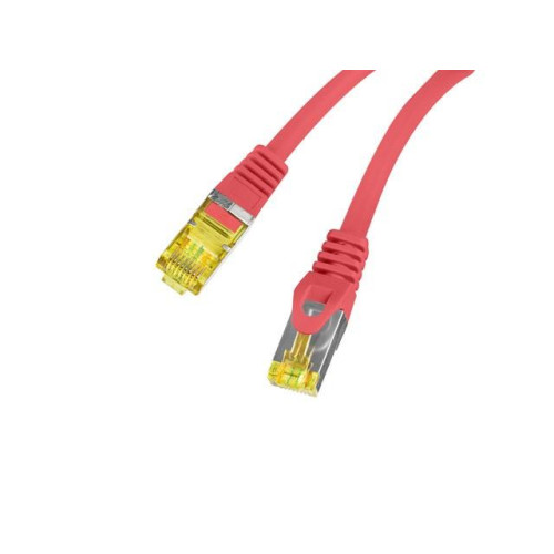 Patchcord kat.6a S/FTP LSZH CU 0.5m czerwony fluke -8182603