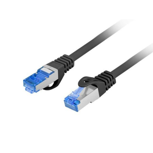 Patchcord kat.6a S/FTP LSZH CCA 0.25m czarny fluke -8182628