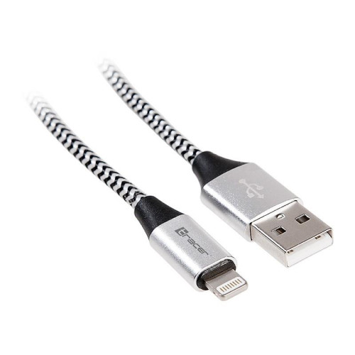 Kabel USB 2.0 iPhone AM lightning 1,0m czarno-srebrny-819388