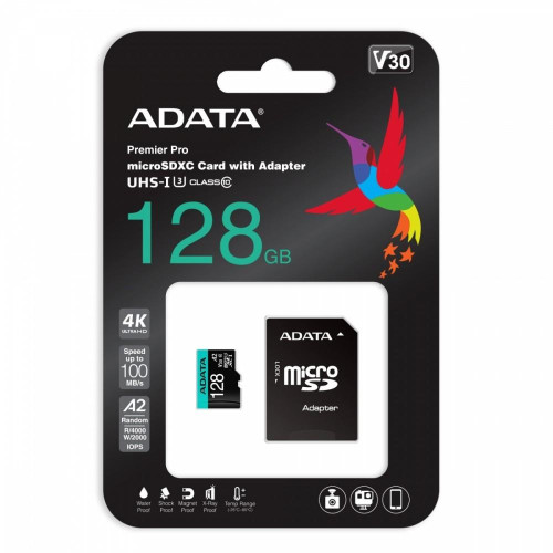Karta pamięci microSD Premier Pro 128 GB UHS1 U3 V30 A2 + adapter -820718
