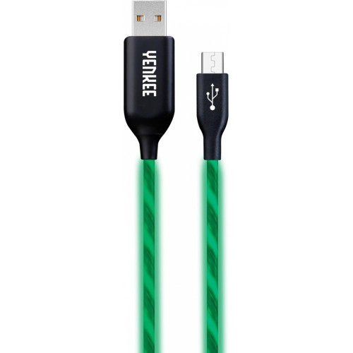 Kabel YCU 231 zielony LED Micro USB LED 2.0-827617
