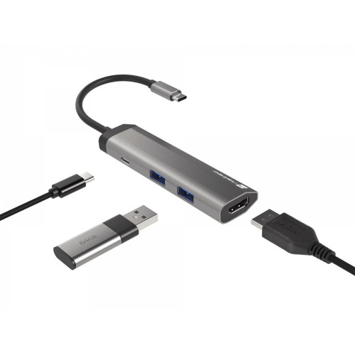NATEC MULTIPORT FOWLER SLIM USB-C->HUB USB 3.0 X2, HDMI 4K, USB-C PD NMP-1984-8280630
