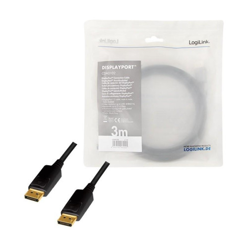 Kabel DisplayPort 4K/60 Hz,DP/M do DP/M aluminiowy 3m -8366377
