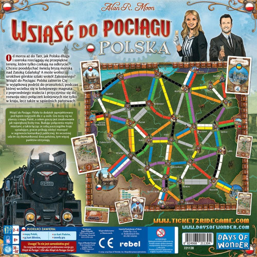 Gra Wsiąść do Pociągu Kolekcja Map 6.5 Polska-838085
