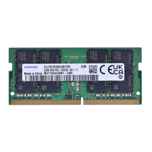 Samsung SO-DIMM 32GB DDR4 2Rx8 3200MHz PC4-25600 M471A4G43AB1-CWE-8390584
